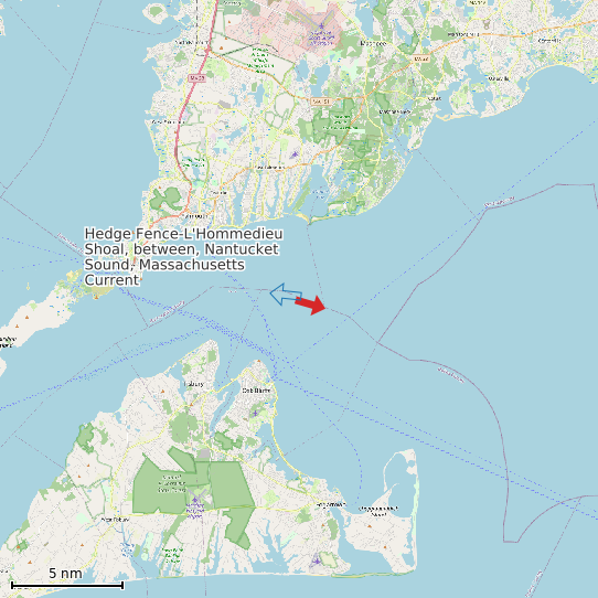 Map of Hedge Fence-L'Hommedieu Shoal, between, Nantucket Sound, Massachusetts Current Prediction Station