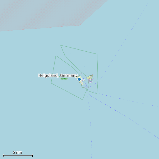 Map of Helgoland, Germany Tide Prediction Station