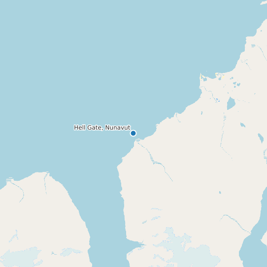 Hell Gate, Nunavut map