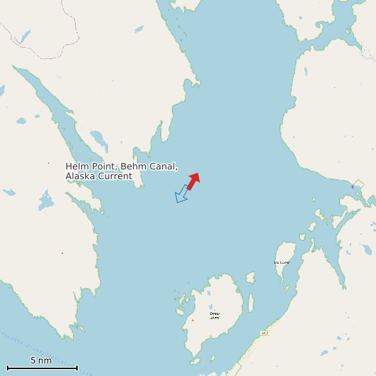 Map of Helm Point, Behm Canal, Alaska Current Prediction Station