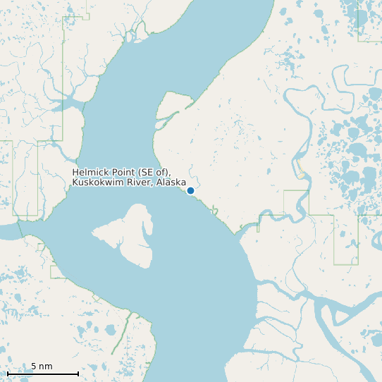 Map of Helmick Point (SE of), Kuskokwim River, Alaska Tide Prediction Station