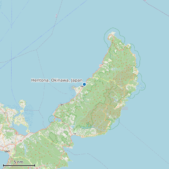 Map of Hentona, Okinawa, Japan Tide Prediction Station