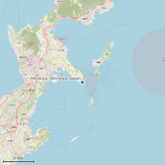 Map of Hesikiya, Okinawa, Japan Tide Prediction Station