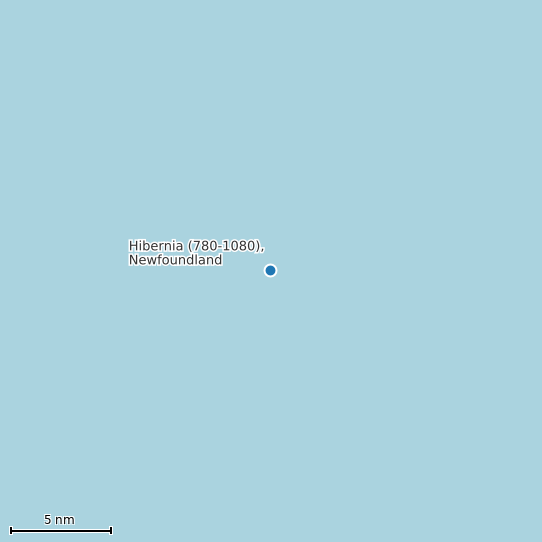 Map of Hibernia (780-1080), Newfoundland Tide Prediction Station