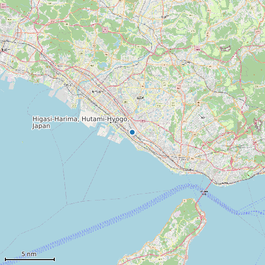 Map of Higasi-Harima, Hutami-Hyogo, Japan Tide Prediction Station