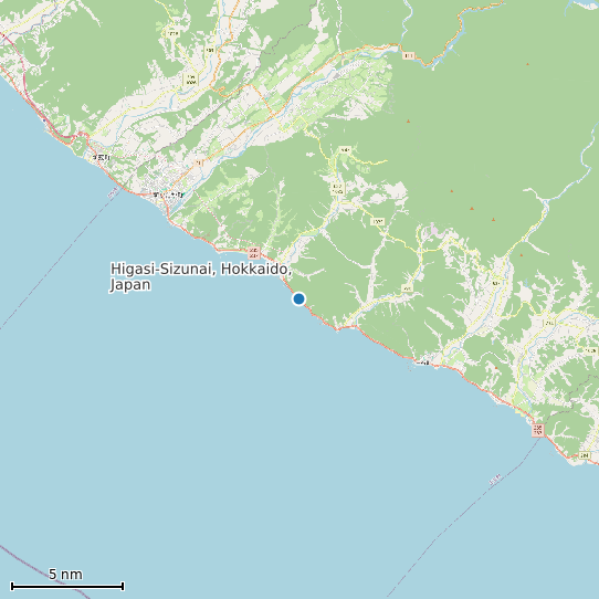 Map of Higasi-Sizunai, Hokkaido, Japan Tide Prediction Station