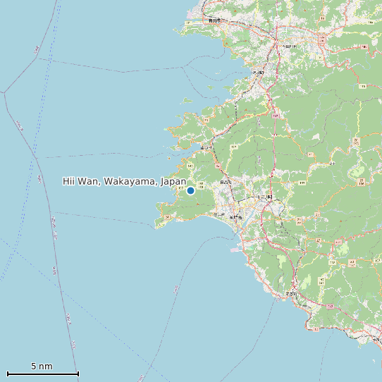 Map of Hii Wan, Wakayama, Japan Tide Prediction Station