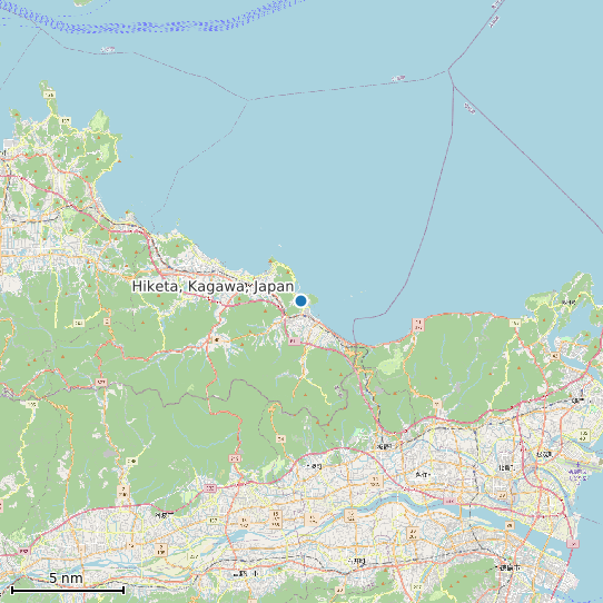 Map of Hiketa, Kagawa, Japan Tide Prediction Station