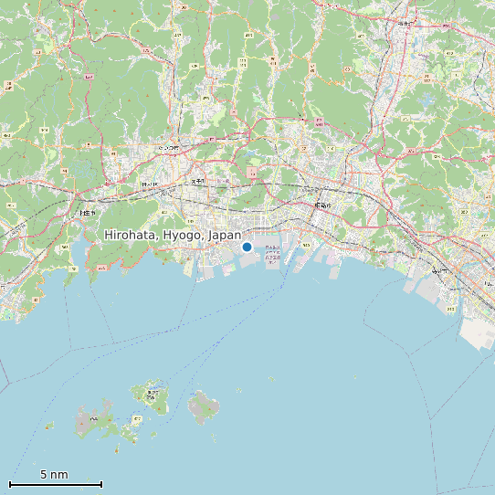 Map of Hirohata, Hyogo, Japan Tide Prediction Station