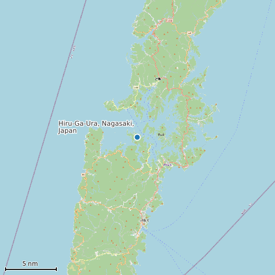 Map of Hiru-Ga-Ura, Nagasaki, Japan Tide Prediction Station