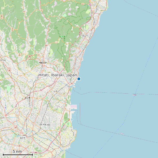 Map of Hitati, Ibaraki, Japan Tide Prediction Station