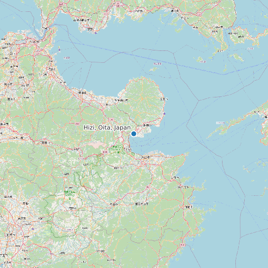 Hizi, Oita, Japan map
