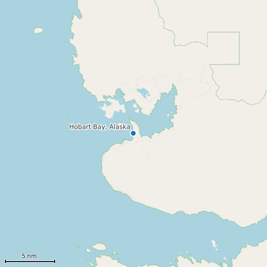 Map of Hobart Bay, Alaska Tide Prediction Station