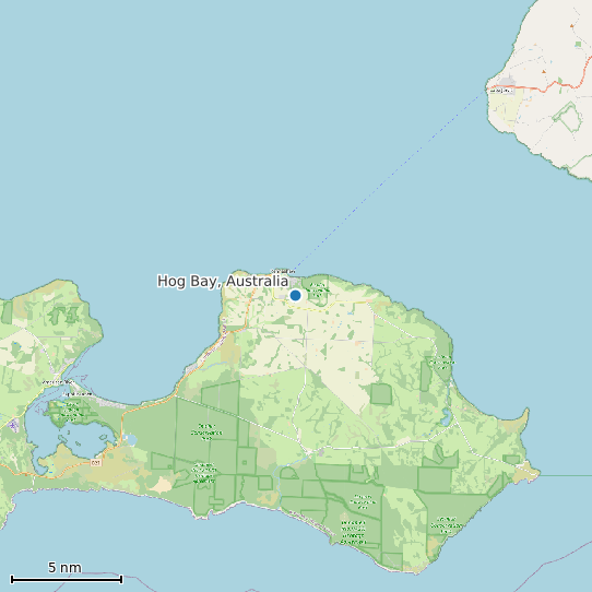 Map of Hog Bay, Australia Tide Prediction Station