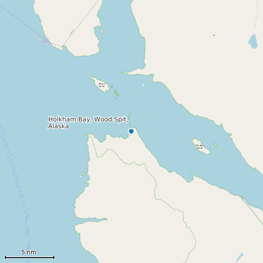 Map of Holkham Bay, Wood Spit, Alaska Tide Prediction Station
