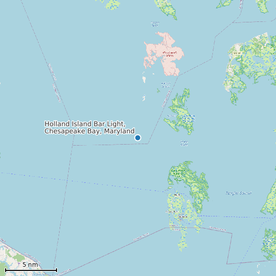 Map of Holland Island Bar Light, Chesapeake Bay, Maryland Tide Prediction Station