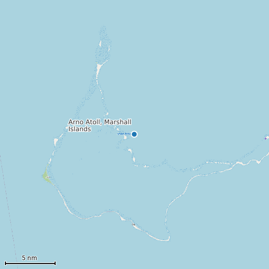 Map of Arno Atoll, Marshall Islands Tide Prediction Station