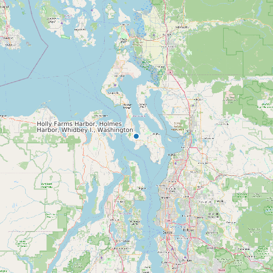 Map of Holly Farms Harbor, Holmes Harbor, Whidbey I., Washington Tide Prediction Station