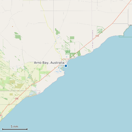 Map of Arno Bay, Australia Tide Prediction Station