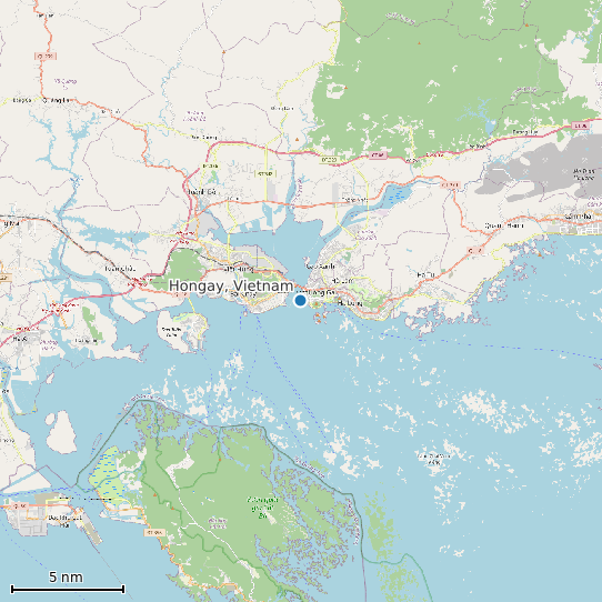 Map of Hongay, Vietnam Tide Prediction Station