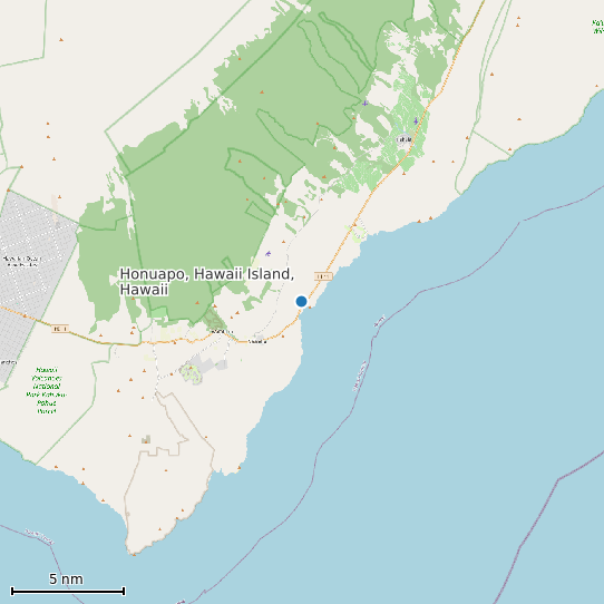 Map of Honuapo, Hawaii Island, Hawaii Tide Prediction Station