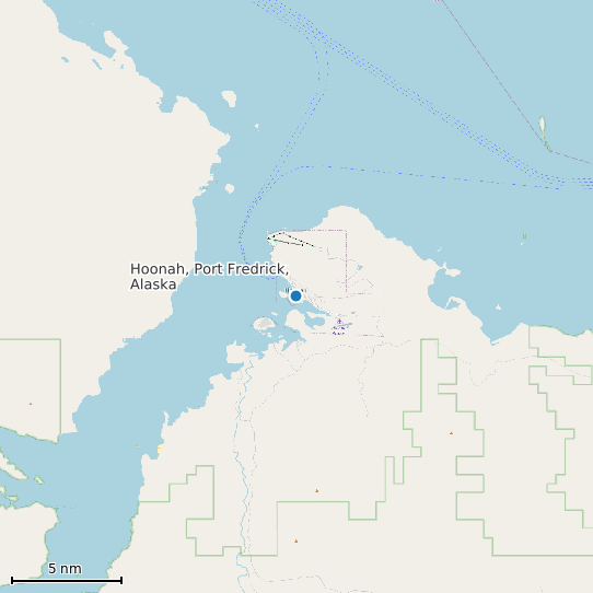 Map of Hoonah, Port Fredrick, Alaska Tide Prediction Station