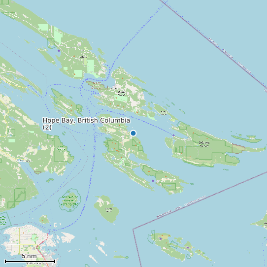 Map of Hope Bay, British Columbia (2) Tide Prediction Station