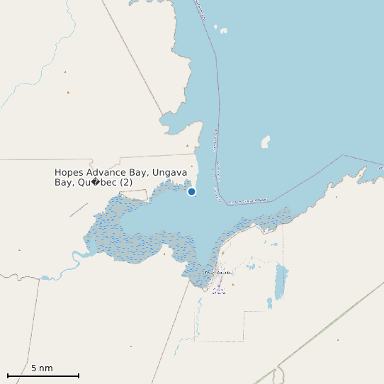 Map of Hopes Advance Bay, Ungava Bay, Qu�bec (2) Tide Prediction Station