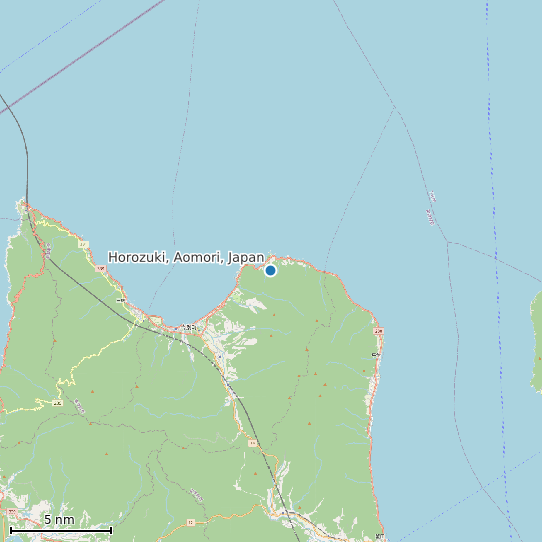 Map of Horozuki, Aomori, Japan Tide Prediction Station