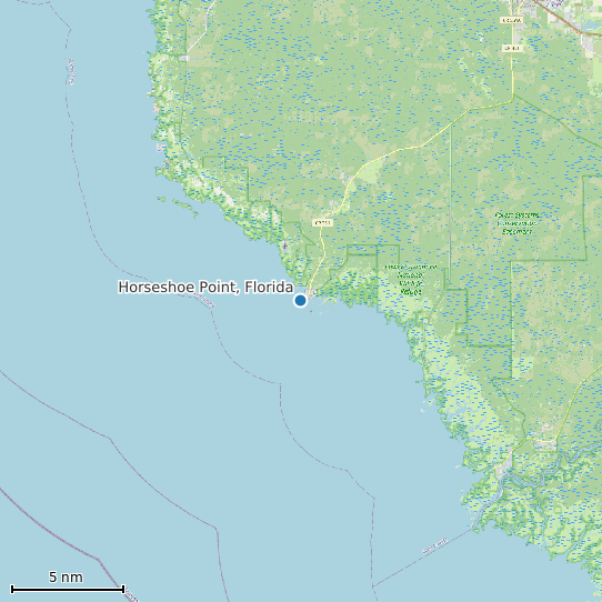 Map of Horseshoe Point, Florida Tide Prediction Station