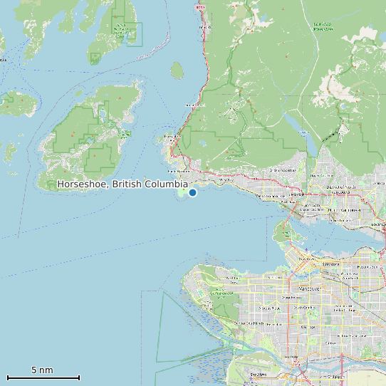 Map of Horseshoe, British Columbia Tide Prediction Station