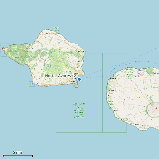 Map of Horta, Azores (2) Tide Prediction Station