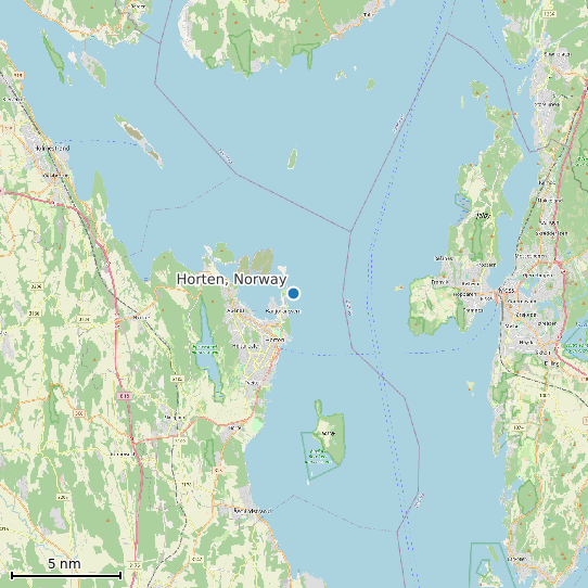 Map of Horten, Norway Tide Prediction Station