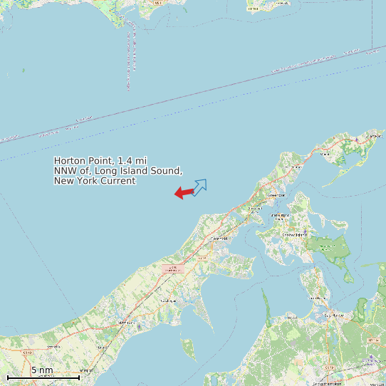 Map of Horton Point, 1.4 mi NNW of, Long Island Sound, New York Current Prediction Station