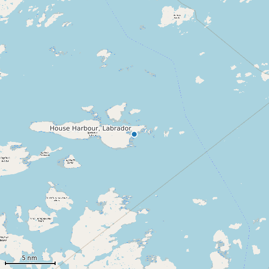 Map of House Harbour, Labrador Tide Prediction Station