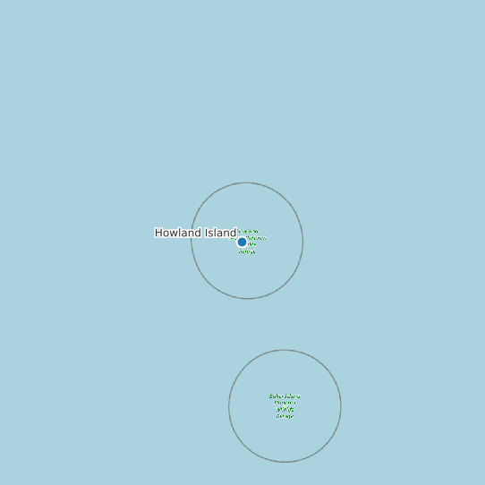 Map of Howland Island Tide Prediction Station