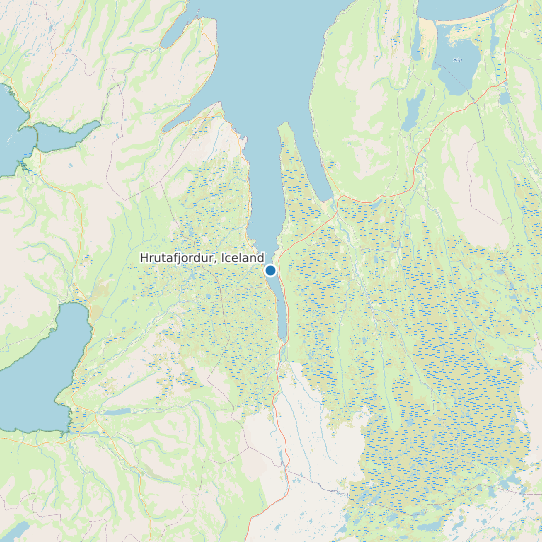 Map of Hrutafjordur, Iceland Tide Prediction Station