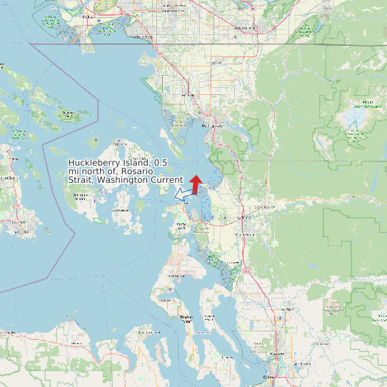 Huckleberry Island, 0.5 mi north of, Rosario Strait, Washington Current map