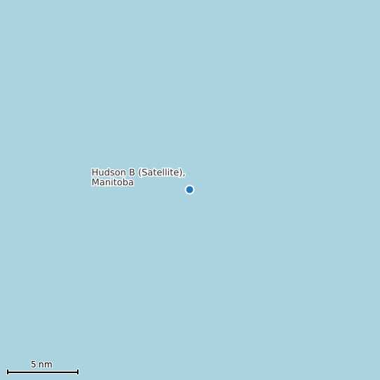 Map of Hudson B (Satellite), Manitoba Tide Prediction Station