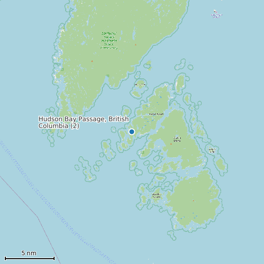 Map of Hudson Bay Passage, British Columbia (2) Tide Prediction Station