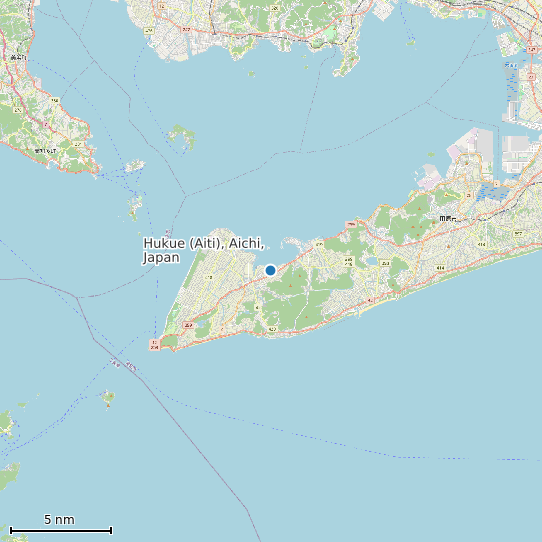 Map of Hukue (Aiti), Aichi, Japan Tide Prediction Station