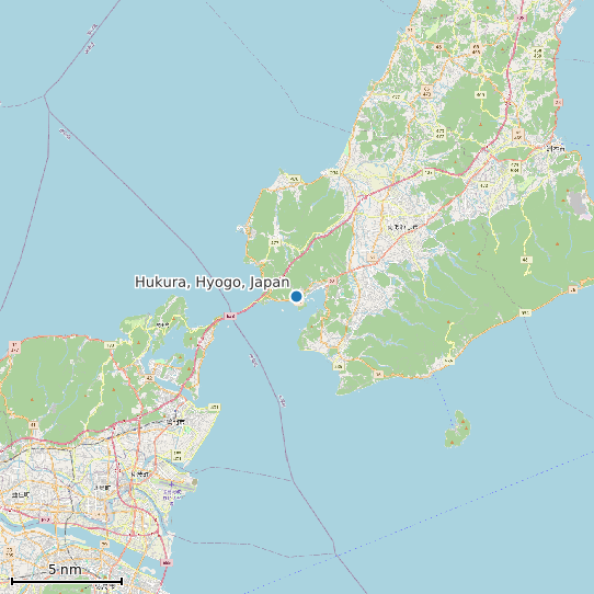 Map of Hukura, Hyogo, Japan Tide Prediction Station