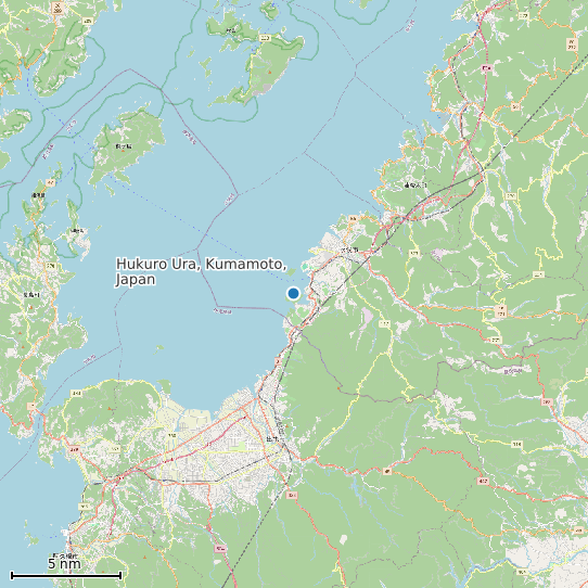 Map of Hukuro Ura, Kumamoto, Japan Tide Prediction Station