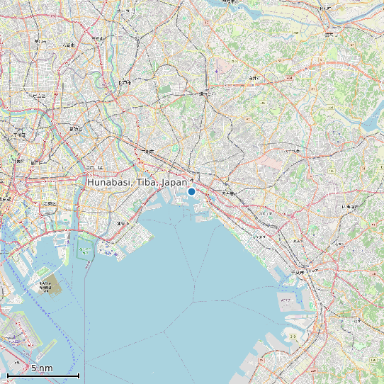 Map of Hunabasi, Tiba, Japan Tide Prediction Station