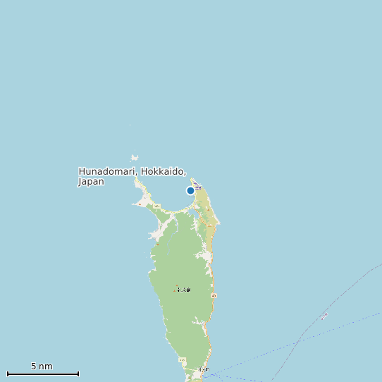 Map of Hunadomari, Hokkaido, Japan Tide Prediction Station