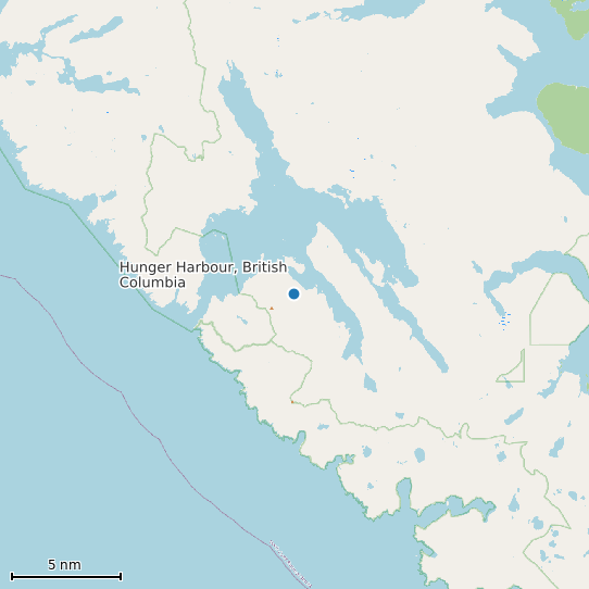 Map of Hunger Harbour, British Columbia Tide Prediction Station