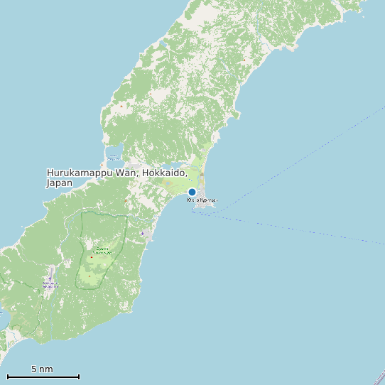 Map of Hurukamappu Wan, Hokkaido, Japan Tide Prediction Station