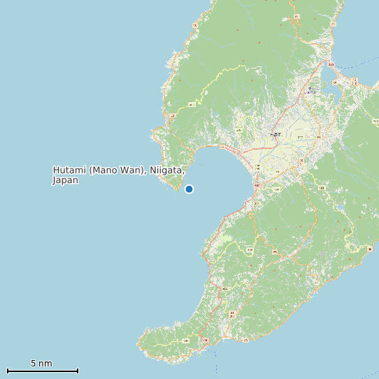 Map of Hutami (Mano Wan), Niigata, Japan Tide Prediction Station