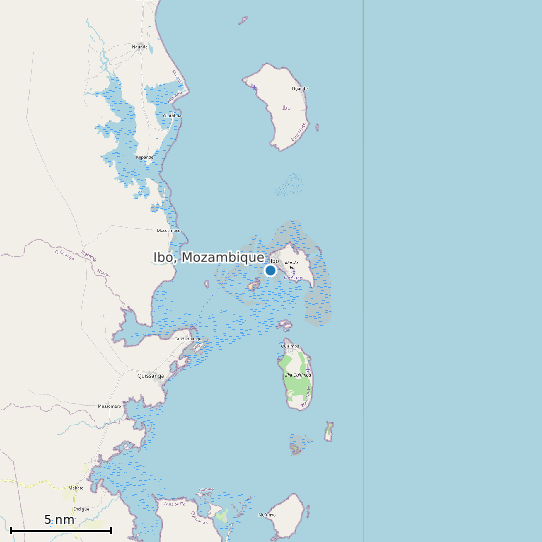 Map of Ibo, Mozambique Tide Prediction Station