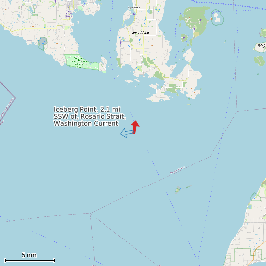 Map of Iceberg Point, 2.1 mi SSW of, Rosario Strait, Washington Current Prediction Station